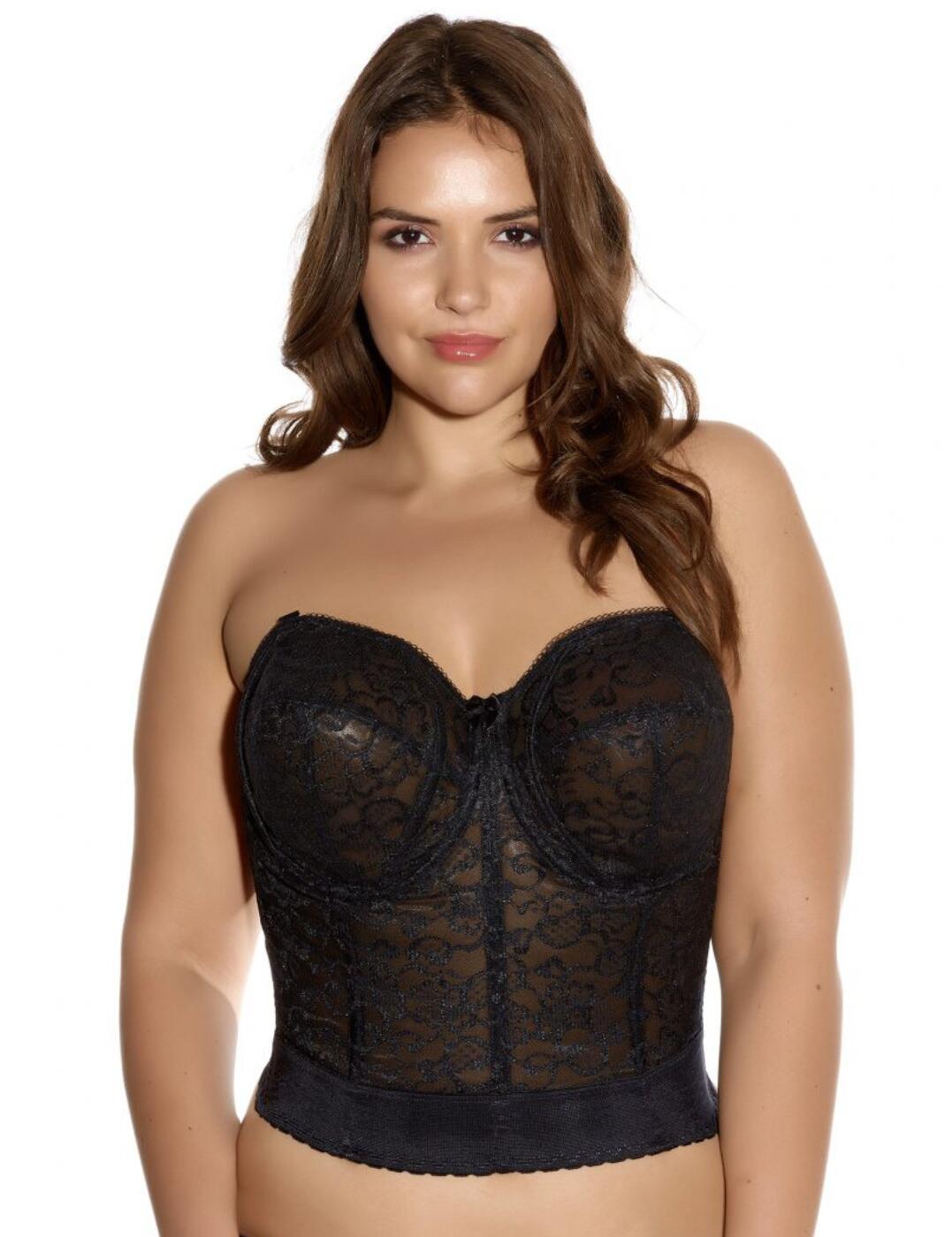 Goddess Lace Bridal Lace Bustier - Black - 46B