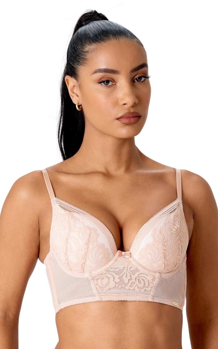 Gossard Encore Padded Longline Bra - Blush - 30DD