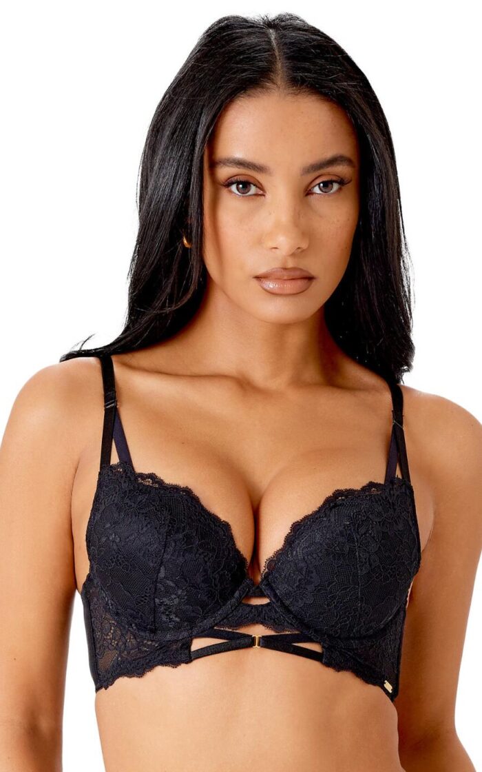 Gossard Suspense Longline Padded Plunge Bra - Black - 30D