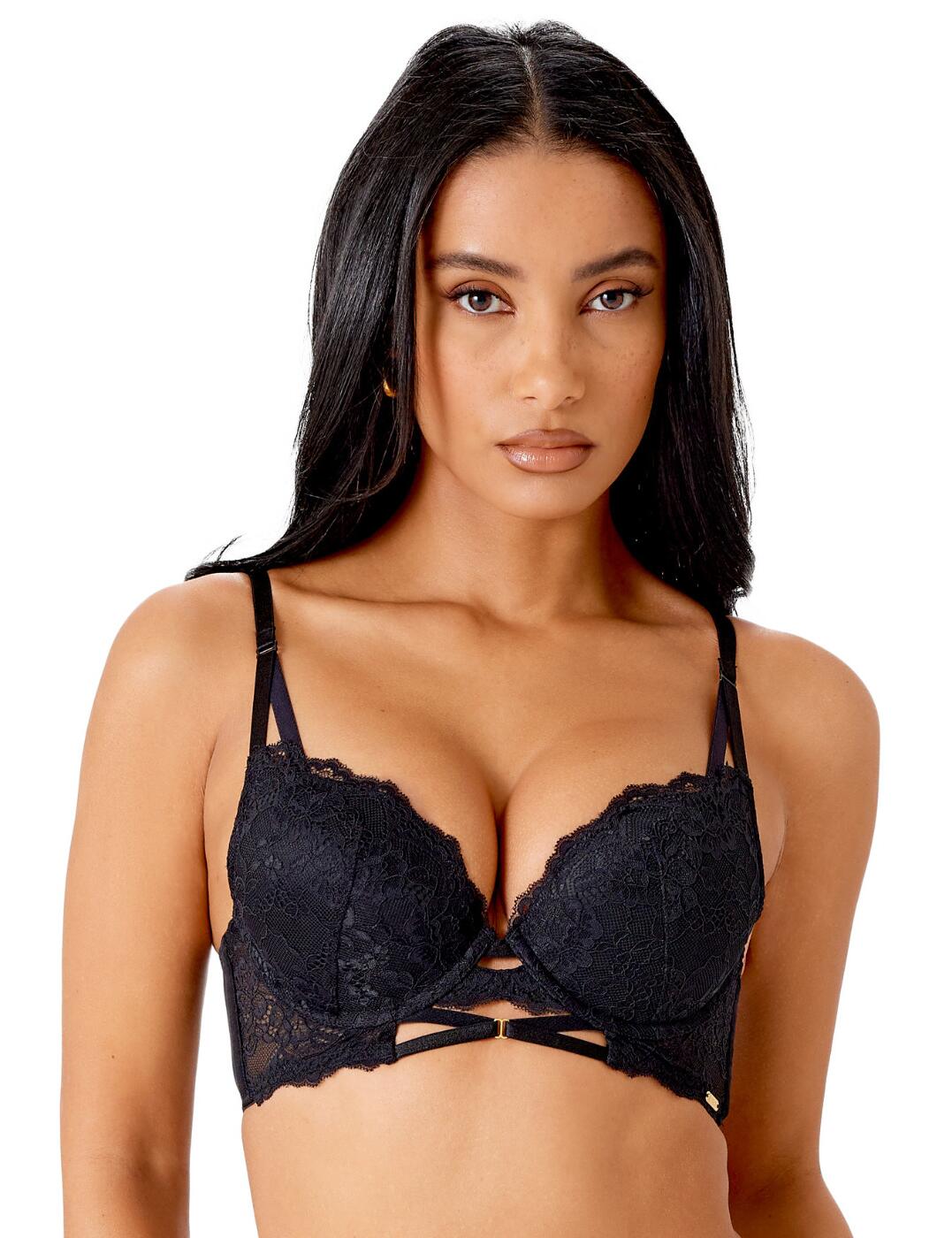 Gossard Suspense Longline Padded Plunge Bra - Black - 30D