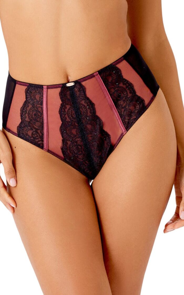 Gossard VIP Confession Deep Brief - Burgundy/Black - M - 12