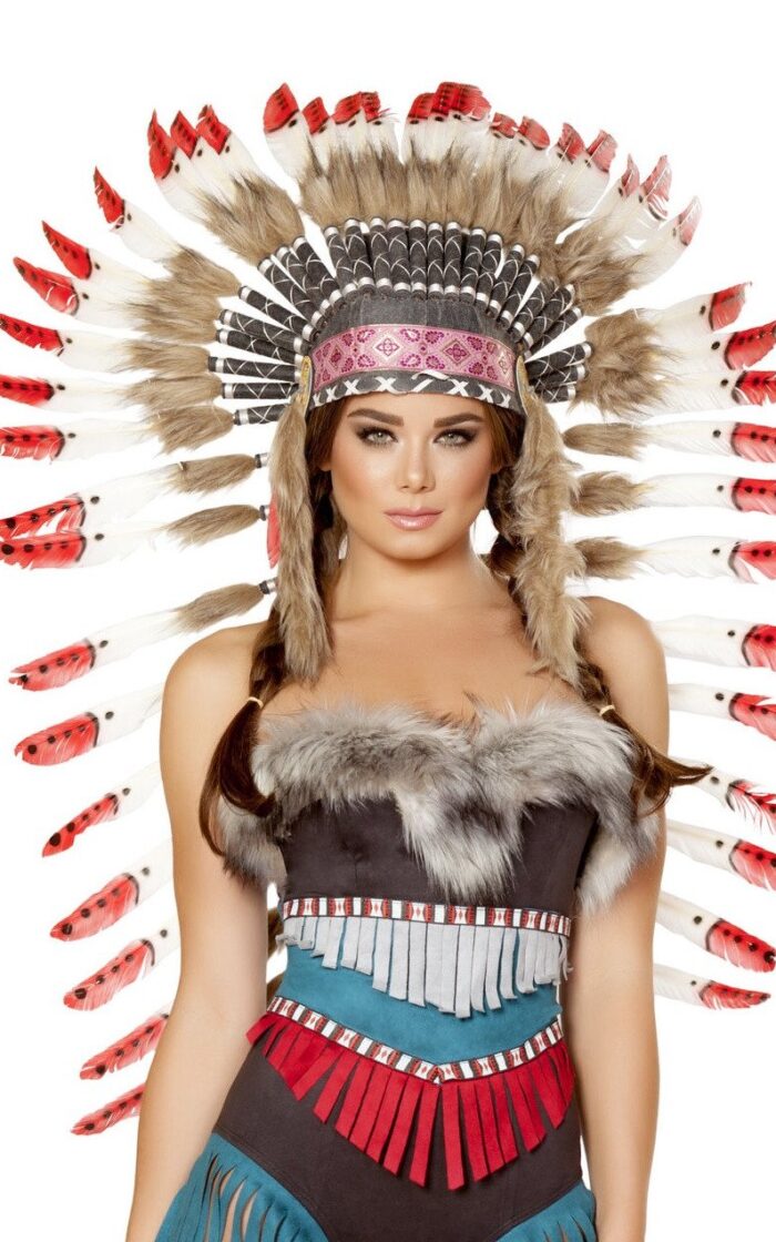 Indian Headdress with Red Tips