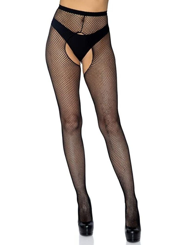 Leg Avenue Crotchless Fishnet Tights