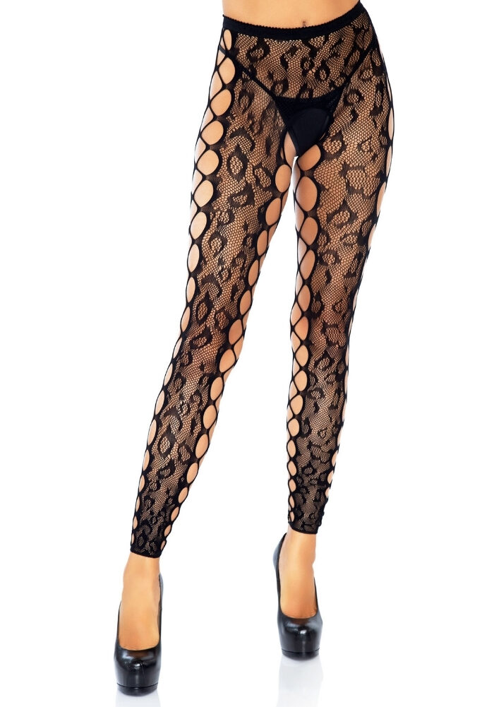 Leg Avenue Footless Crotchless Net Tights