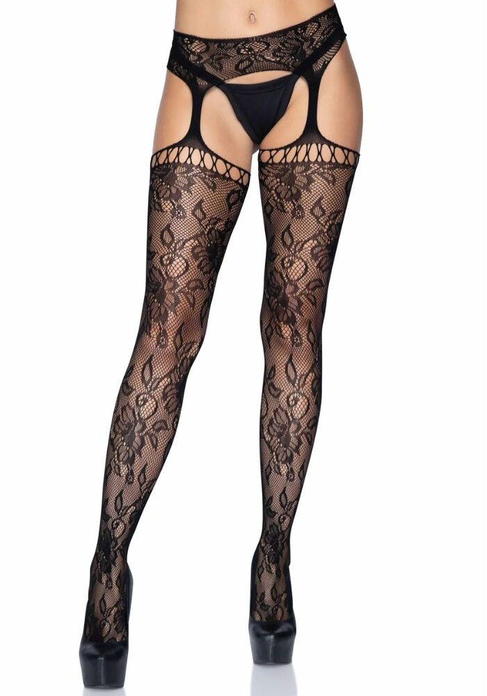 Leg Avenue Karina Lace Strip Panty Tights