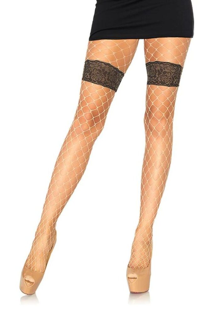 Leg Avenue Mock Garter Fishnet Tights