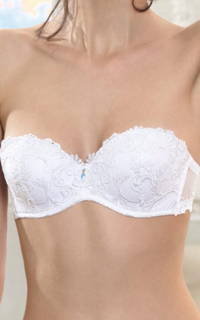 Lise Charmel Dressing Floral Strapless Bra - Blanc - 34B