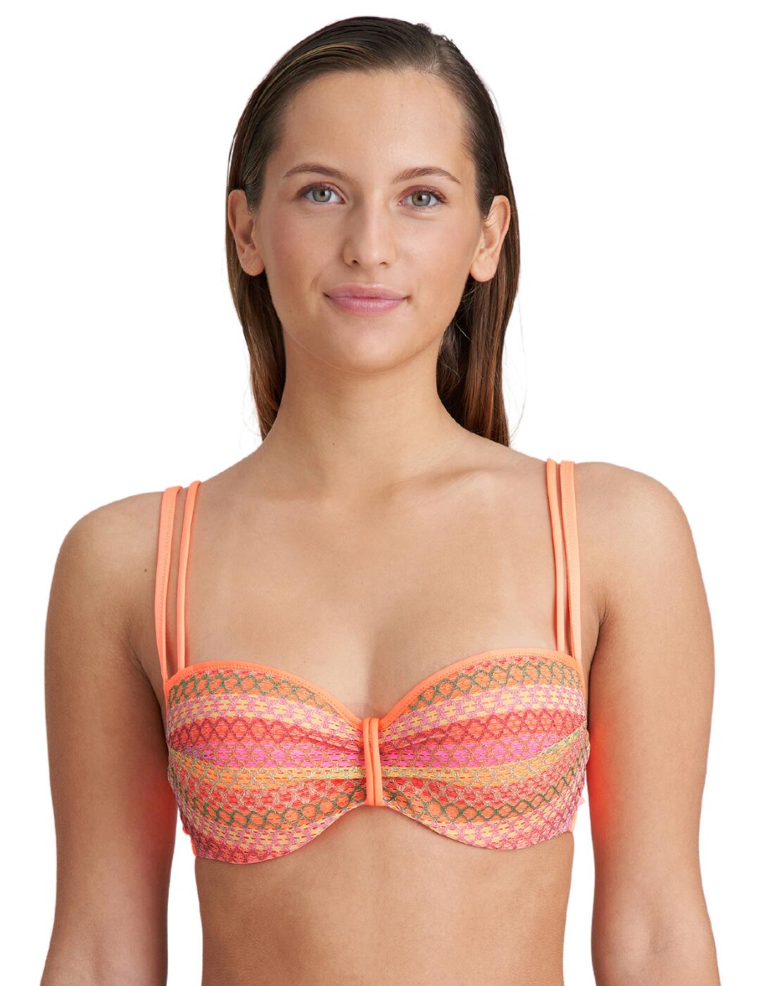 Marie Jo Almoshi Padded Balcony Bikini Top - Juicy Peach