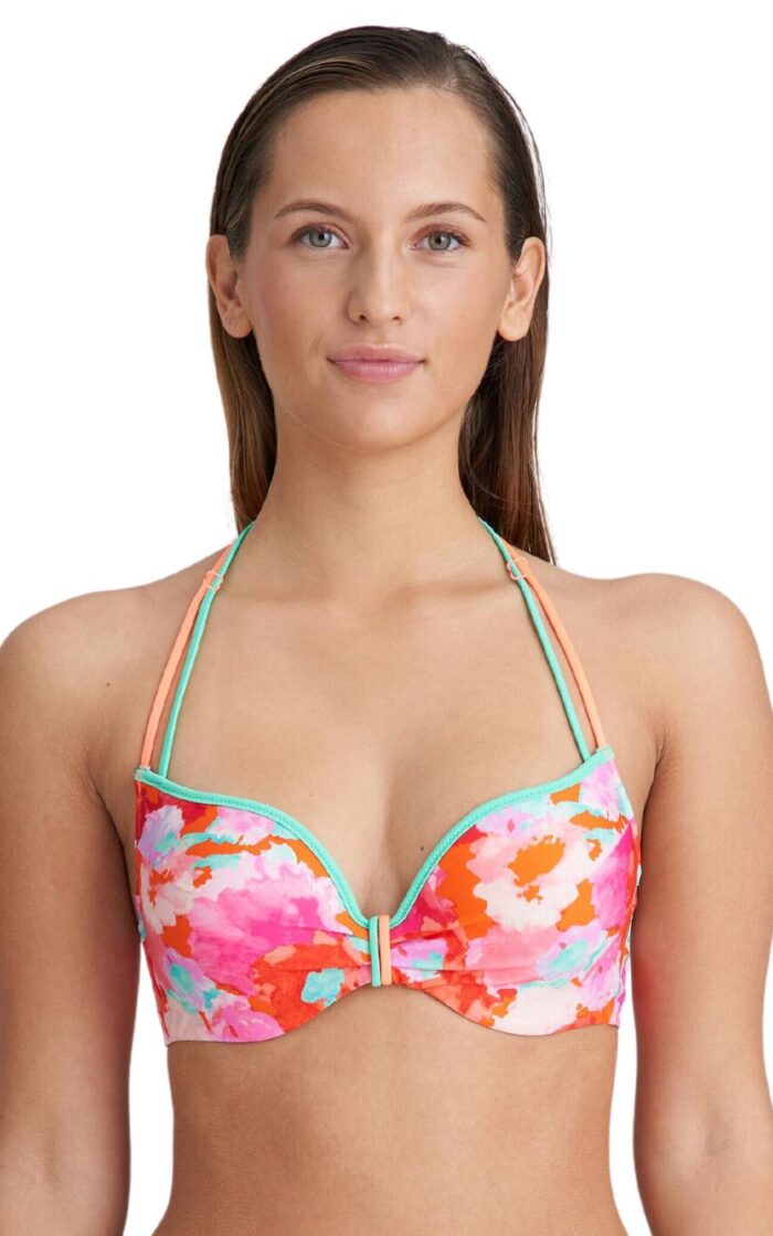 Marie Jo Apollonis Padded Heart Shape Bikini Top - Neon Sunset - 36C