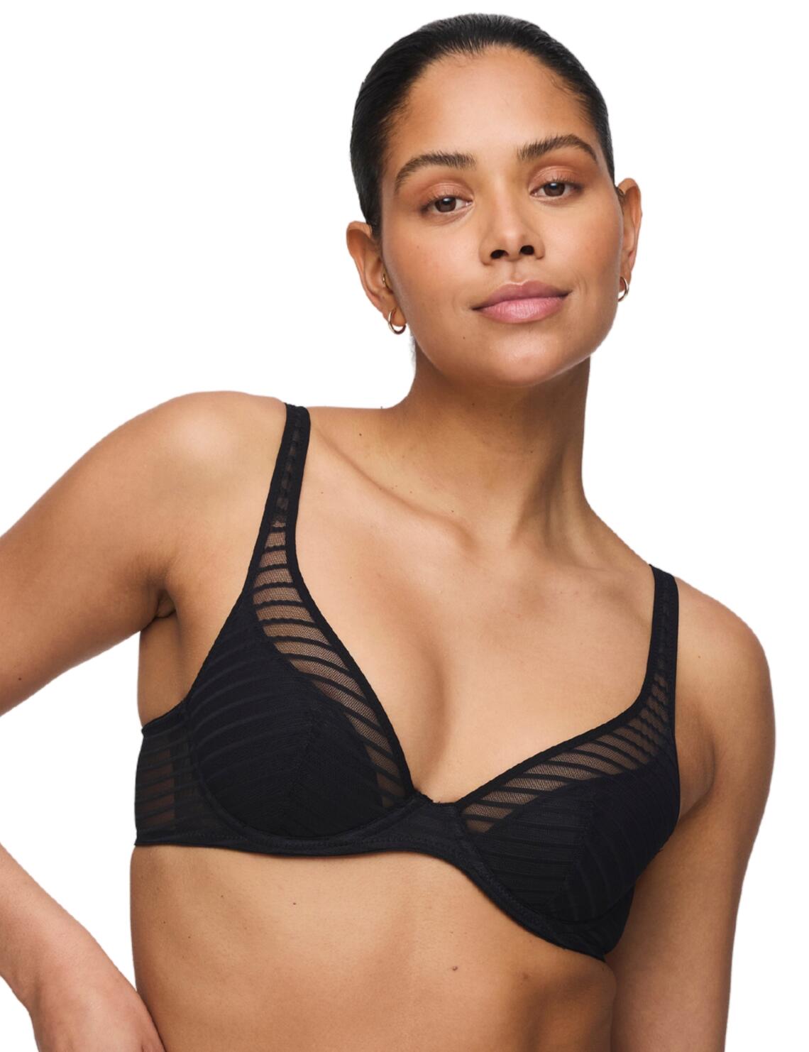 Marie Jo Basyl Half Padded Plunge Bra - Black - 32C