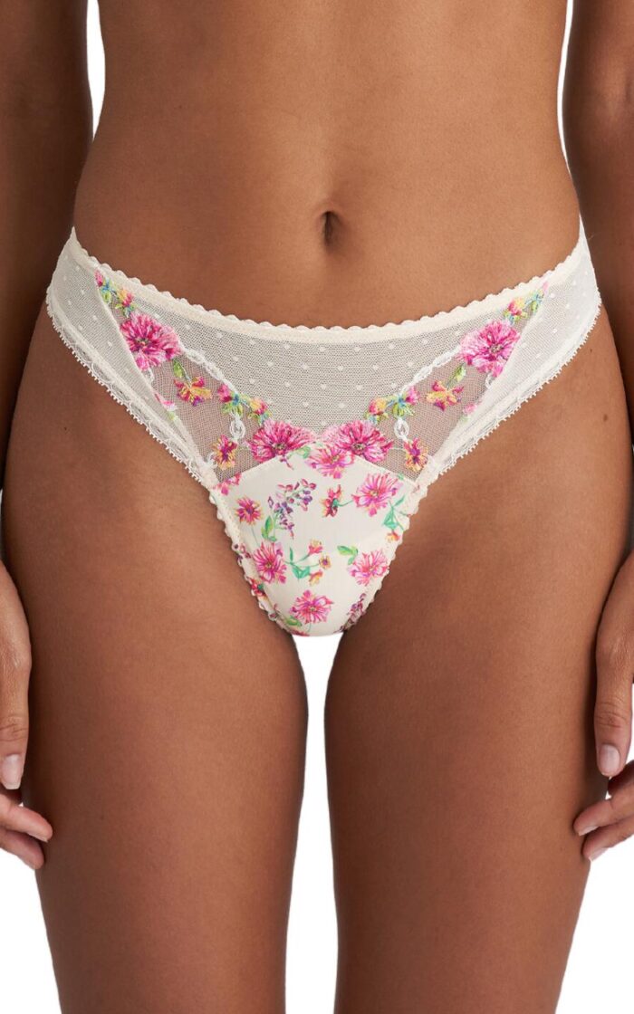 Marie Jo Chen Thong - Pearled Ivory - XS - 8