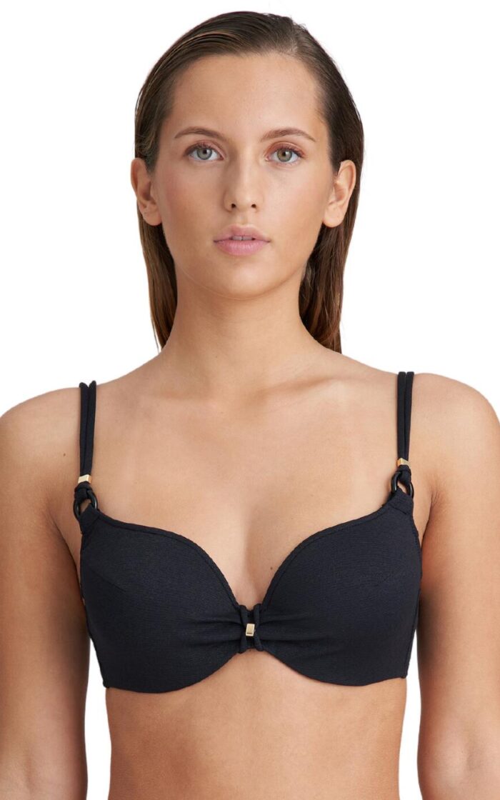 Marie Jo Dahu Heart Shaped Bikini Top - Black - 32F