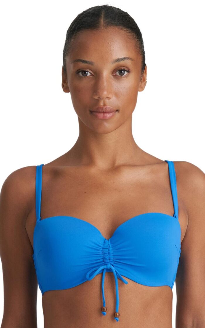 Marie Jo Flidais Padded Strapless Bikini Top - Blue Mistral - 32B