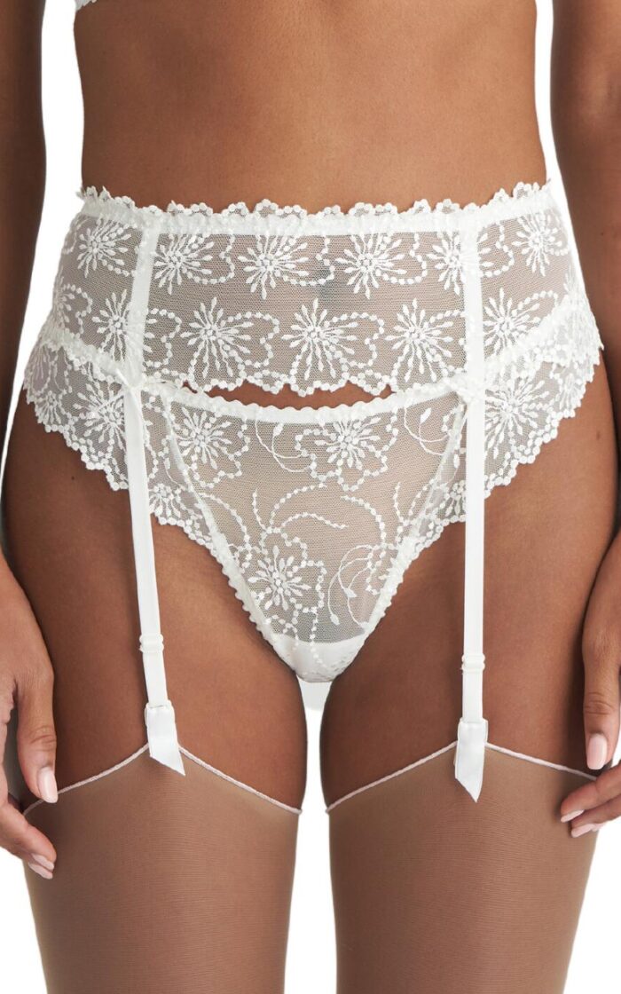 Marie Jo Jane Garter Belt - Natural - M - 12