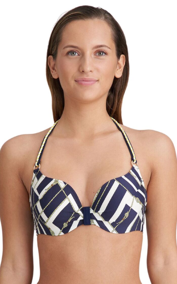 Marie Jo Saranji Padded Heart Shape Bikini Top - Majestic Blue - 34D