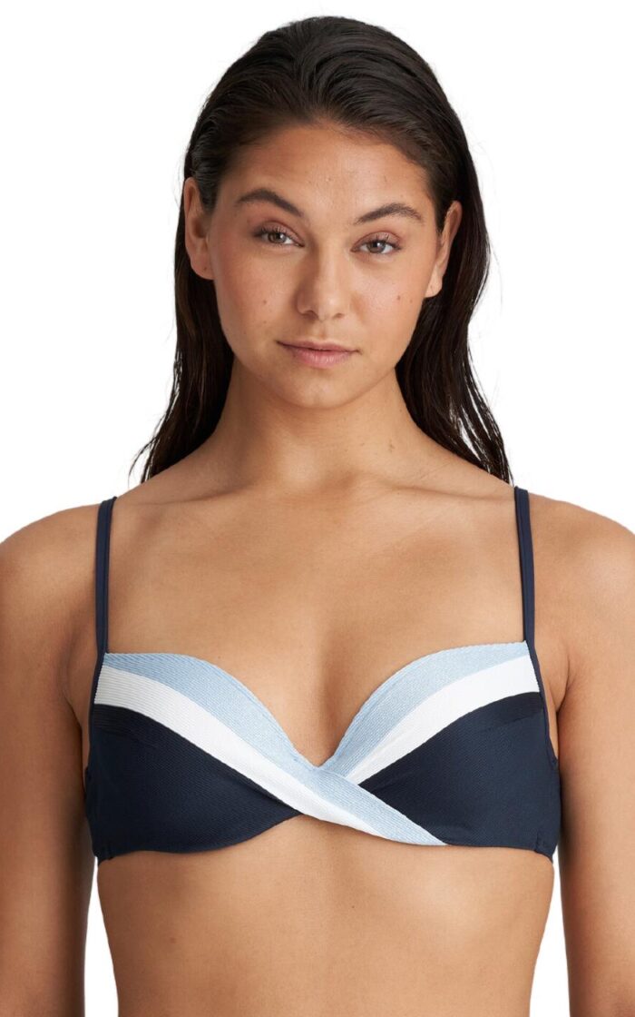 Marie Jo Sitges Padded Plunge Bikini Top - Cloud Party - 30E