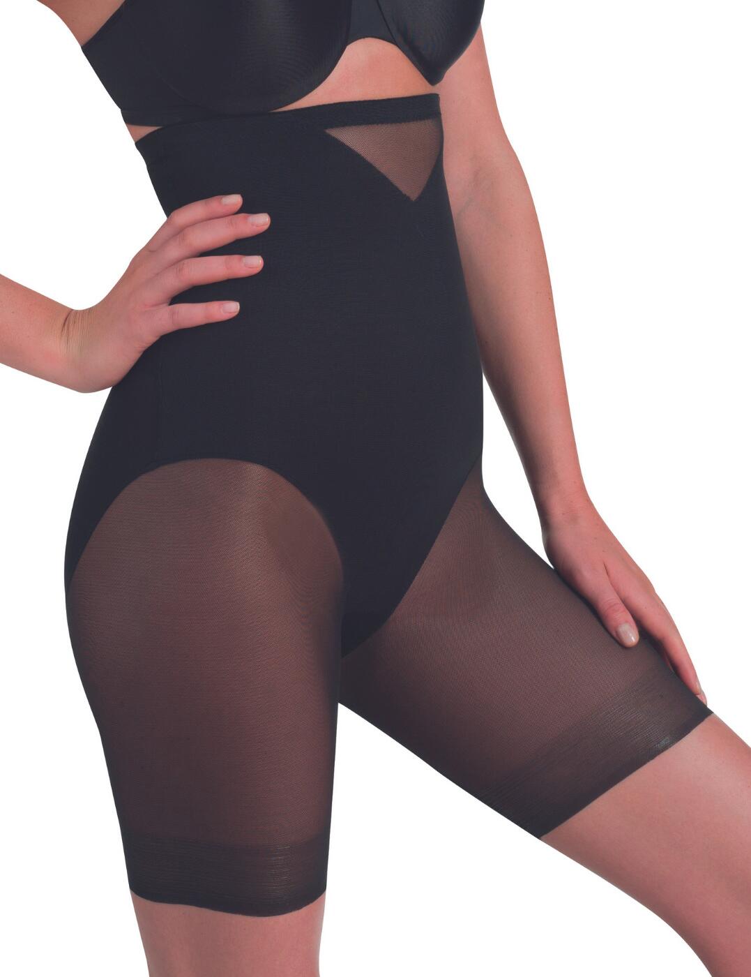 Miraclesuit Sexy Sheer High Waist Thigh Slimmer - Black - L - 14