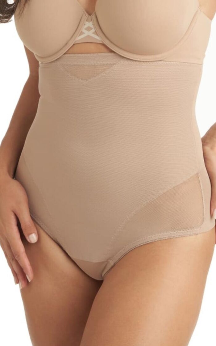 Miraclesuit Sexy Sheer High Waist Thong - Stucco - M - 12