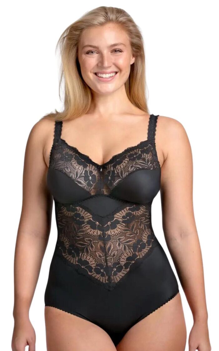 Miss Mary Of Sweden Fantastic Flair Bodysuit - Black - 34D