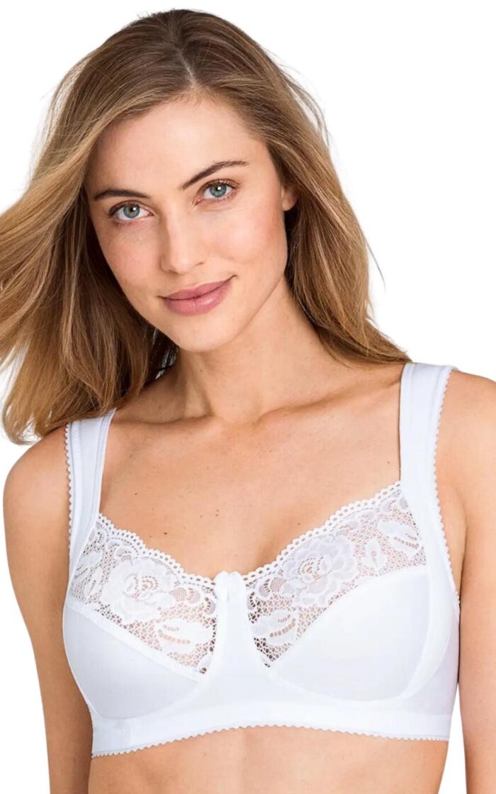 Miss Mary Of Sweden Lovely Lace Non Wired Full Cup Bra - White - 36E