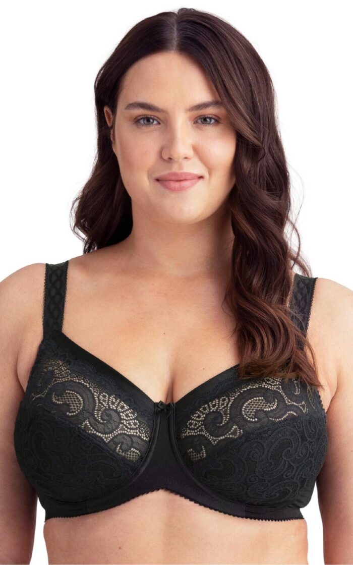 Miss Mary Of Sweden Wonder Minimiser Bra - Black - 36B