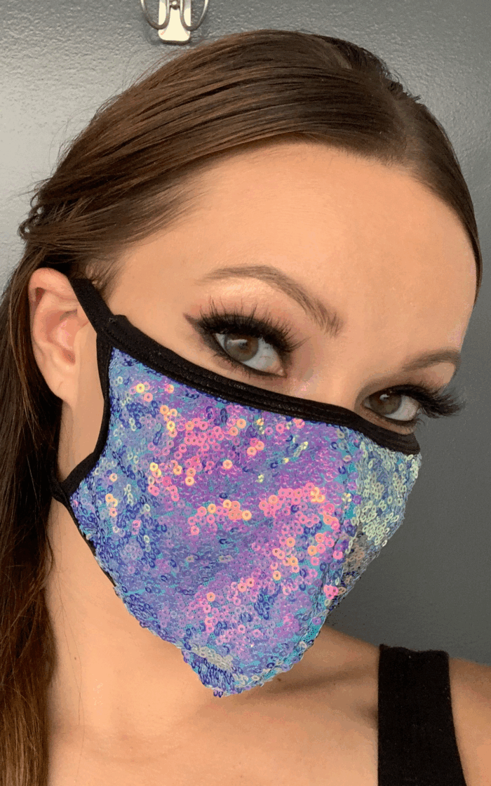 Multi Layered Face Mask - Sequin