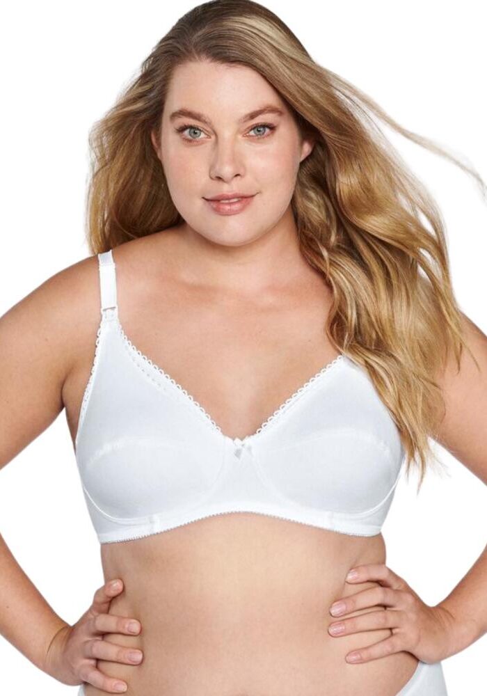 Naturana Solution Cotton Nursing Bra - White - 34B