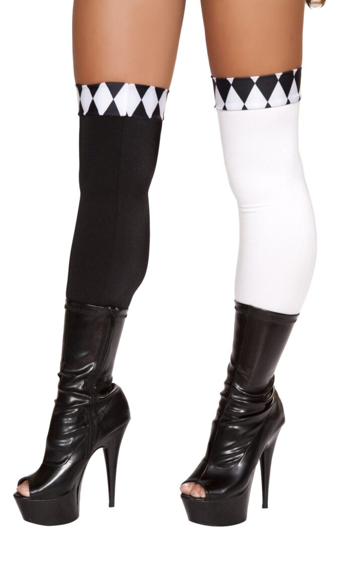 Pair of Black and White Legging Stockings