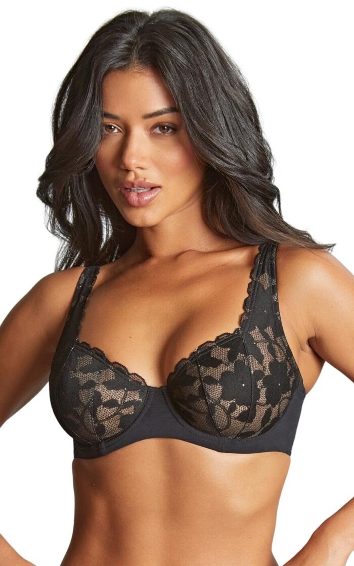 Panache Amour High Apex Balcony Bra - Black - 30DD
