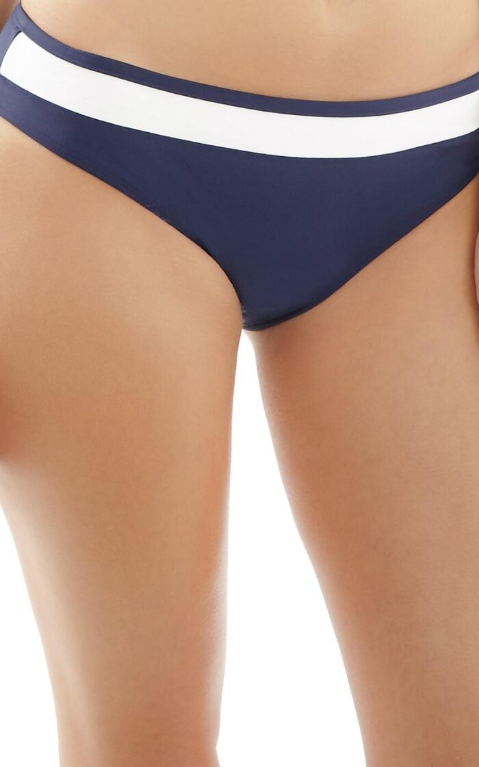 Panache Anya Cruise Classic Bikini Brief - Navy/White - S - 10
