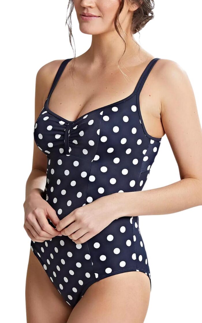 Panache Anya Riva Spot Swimsuit - Navy/Vanilla - 30D