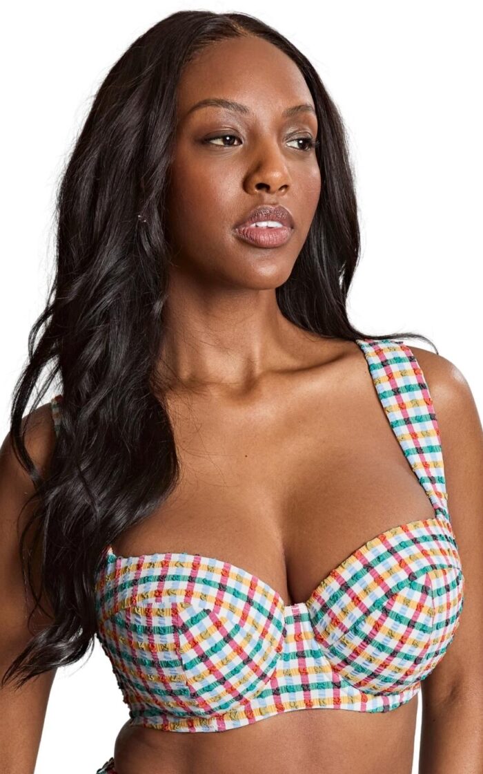Panache Bette Balcony Bikini Top - Seersucker Multi - 30G