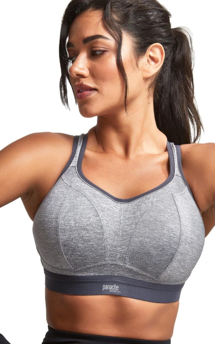 Panache Boundless Non Wired Sports Bra - Charcoal Marl - 28HH