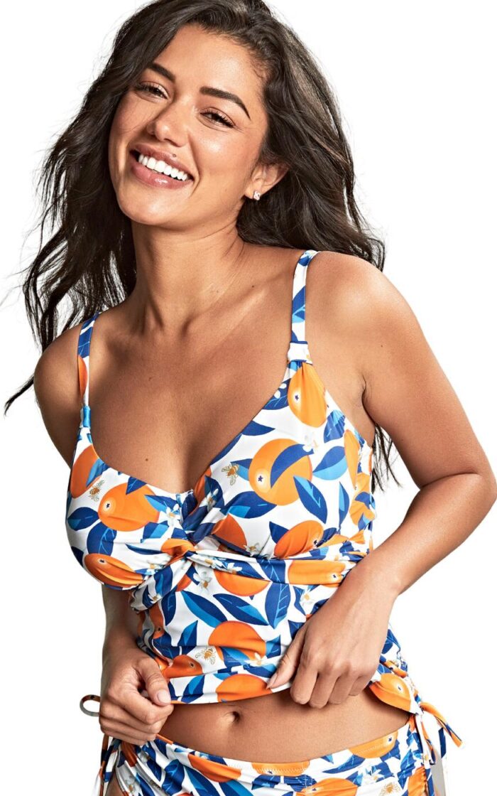 Panache Eva Wrap Tankini Top - Sicily Print - 30G