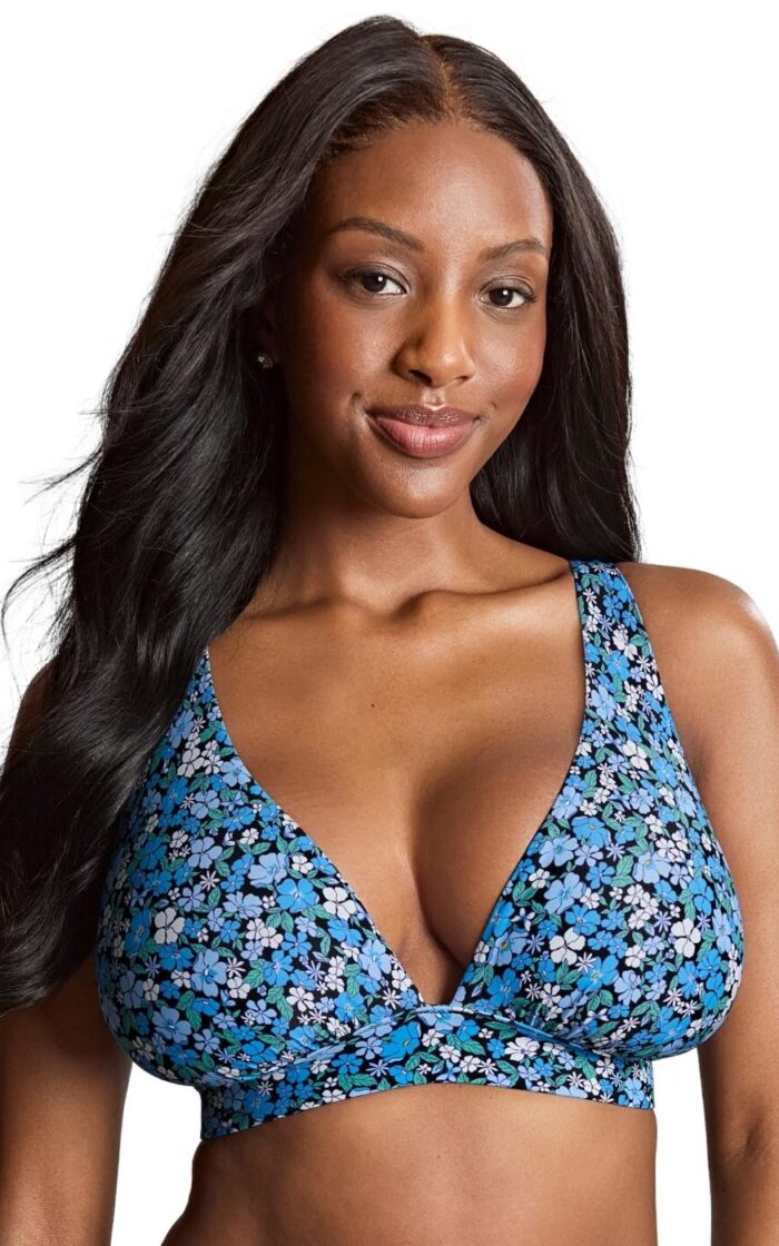 Panache Kara Non Wired Triangle Bikini Top - Posy Print - XS - 8