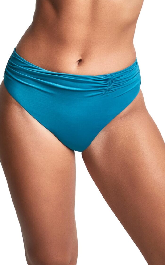 Panache Mykonos Midi Gather Bikini Pant - Teal - 2XL - 18