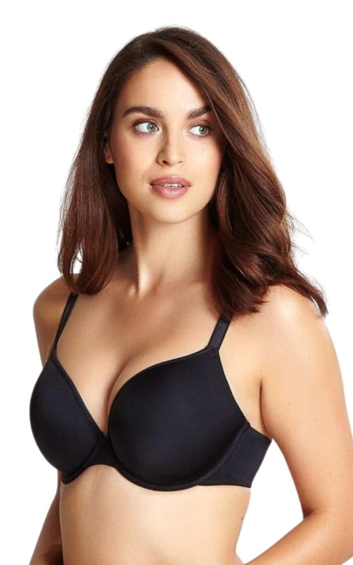 Panache Porcelain Elan Plunge T Shirt Bra - Black - 28G