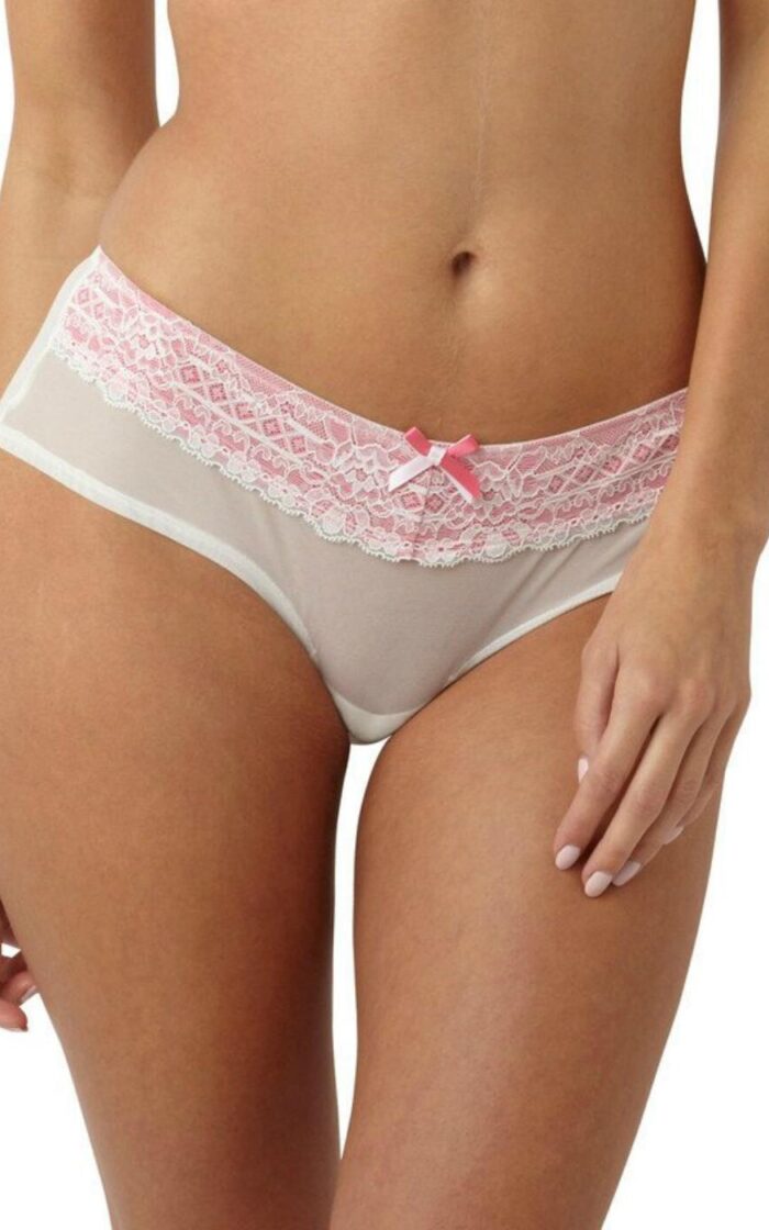 Panache Sophie Shorty Brief - Ivory/Pink - 3XL - 20