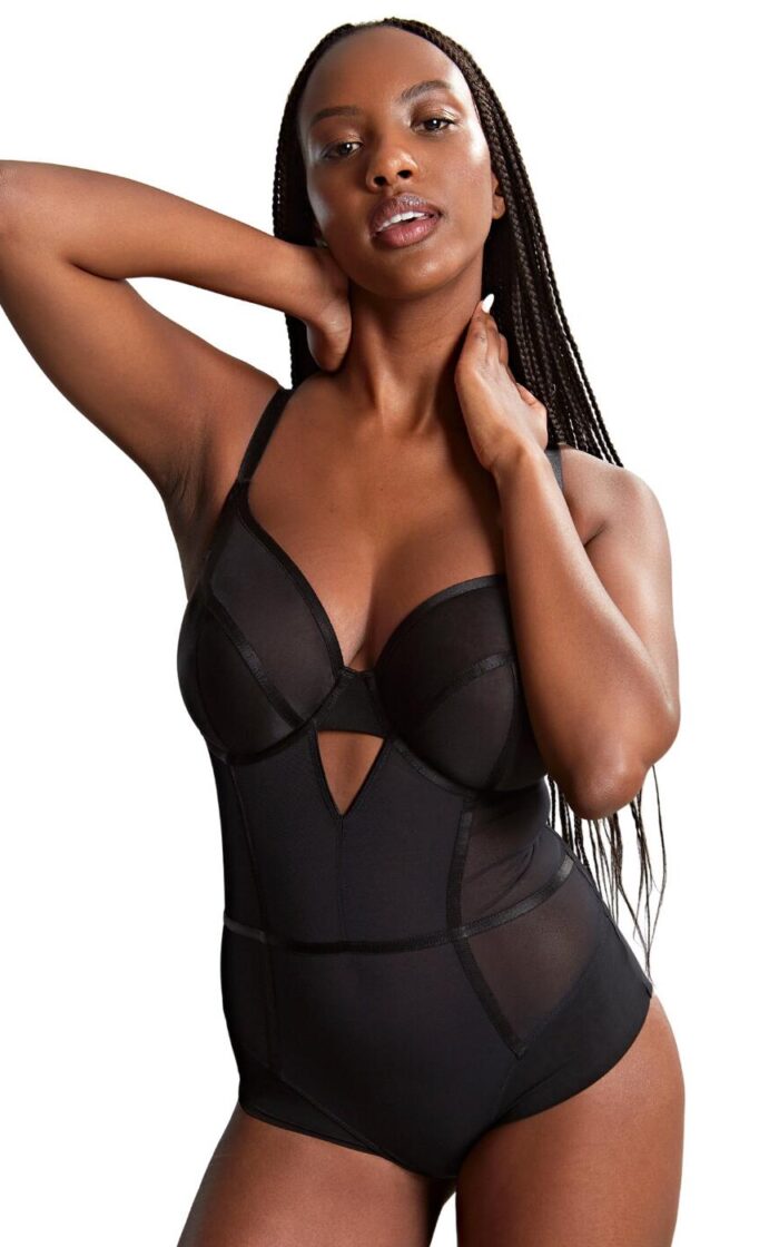 Panache Tango Essence Plunge Bodysuit - Obsidian - 30HH