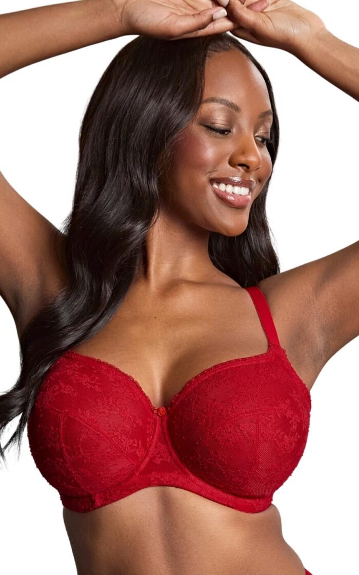 Panache Tango Lace Balcony Bra - Scarlet - 30E