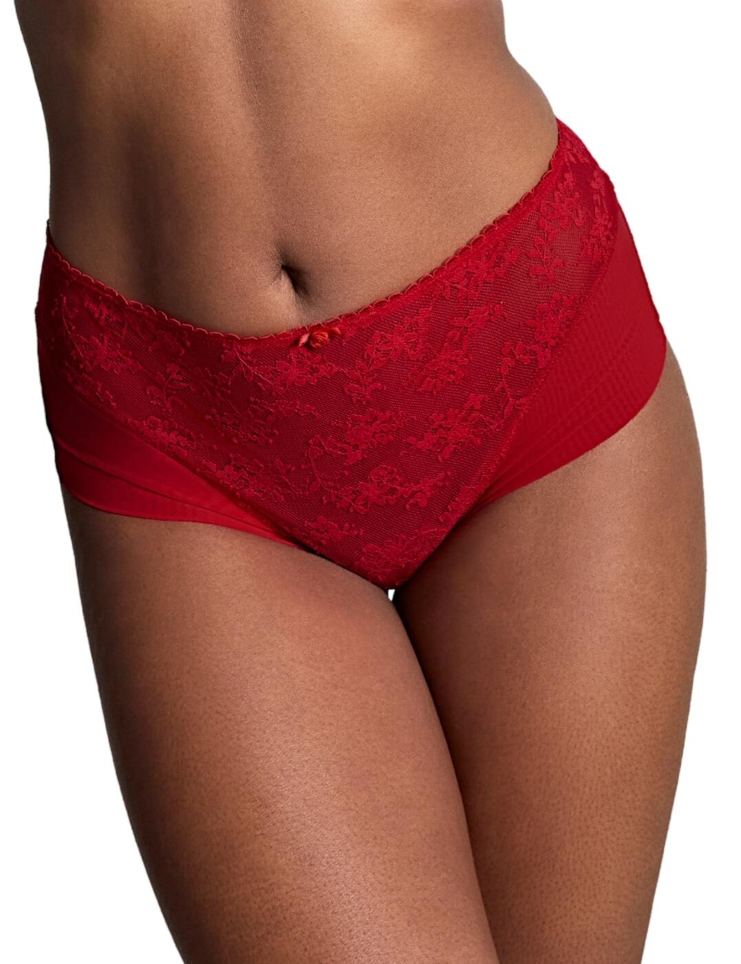 Panache Tango Lace Deep Brief - Scarlet - XS - 8