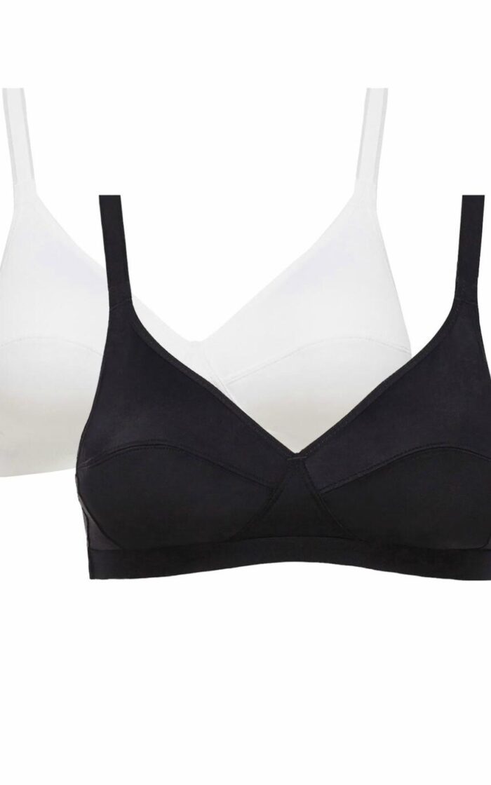 Playtex Basic Micro Support Soft Cup Bra 2 Pack - Black/White - 36D
