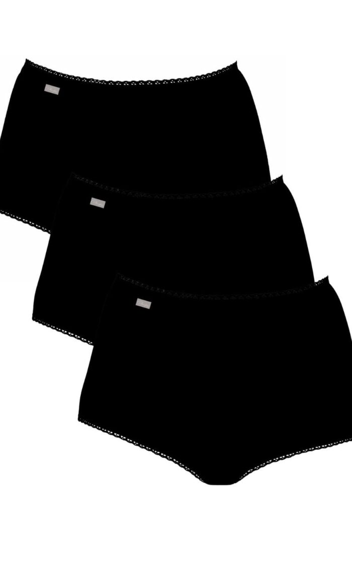Playtex Cherish Pure Cotton Maxi Brief 3 Pack - Black - M - 12