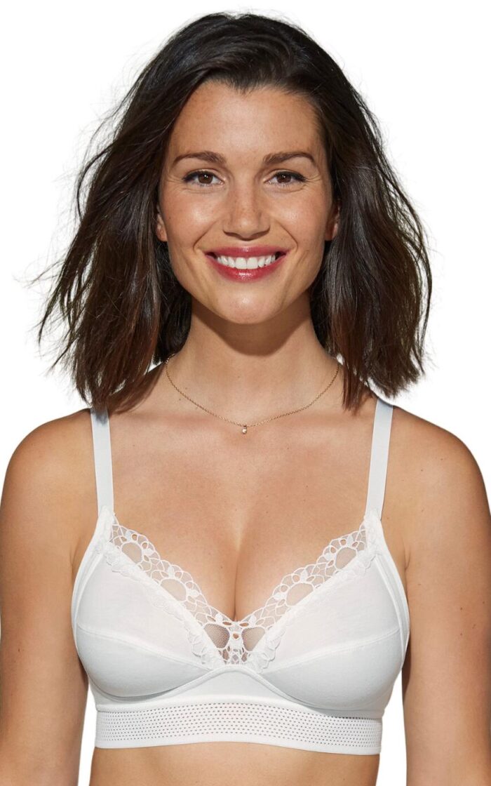 Playtex Soft Cup Feel Good Organic Cotton Bra - White - 34B