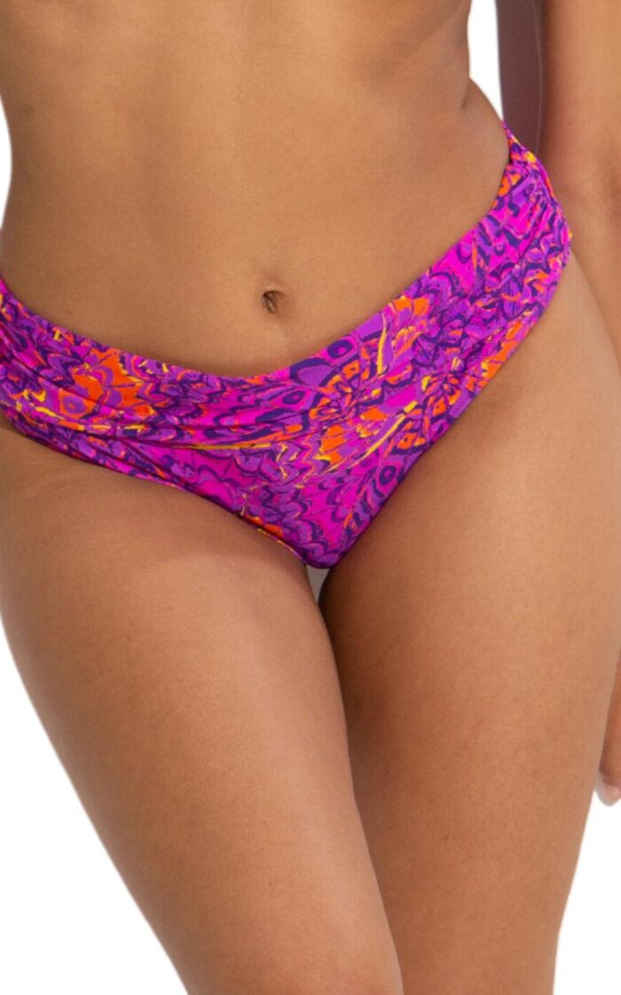 Pour Moi Bermuda Fold Over Bikini Brief - Multi - S - 10