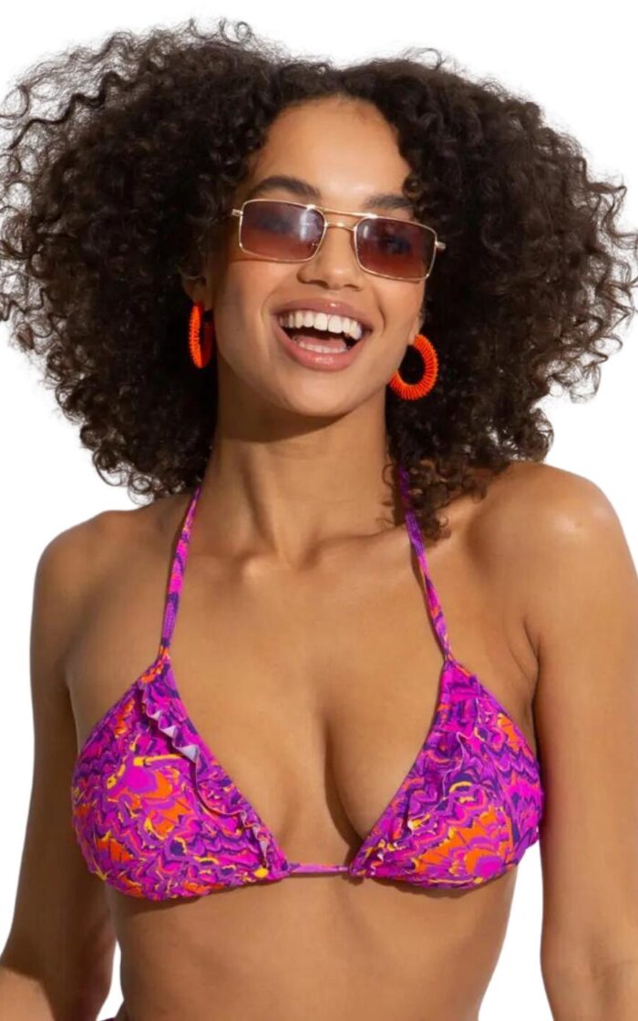 Pour Moi Bermuda Triangle Bikini Top - Multi - XS - 8