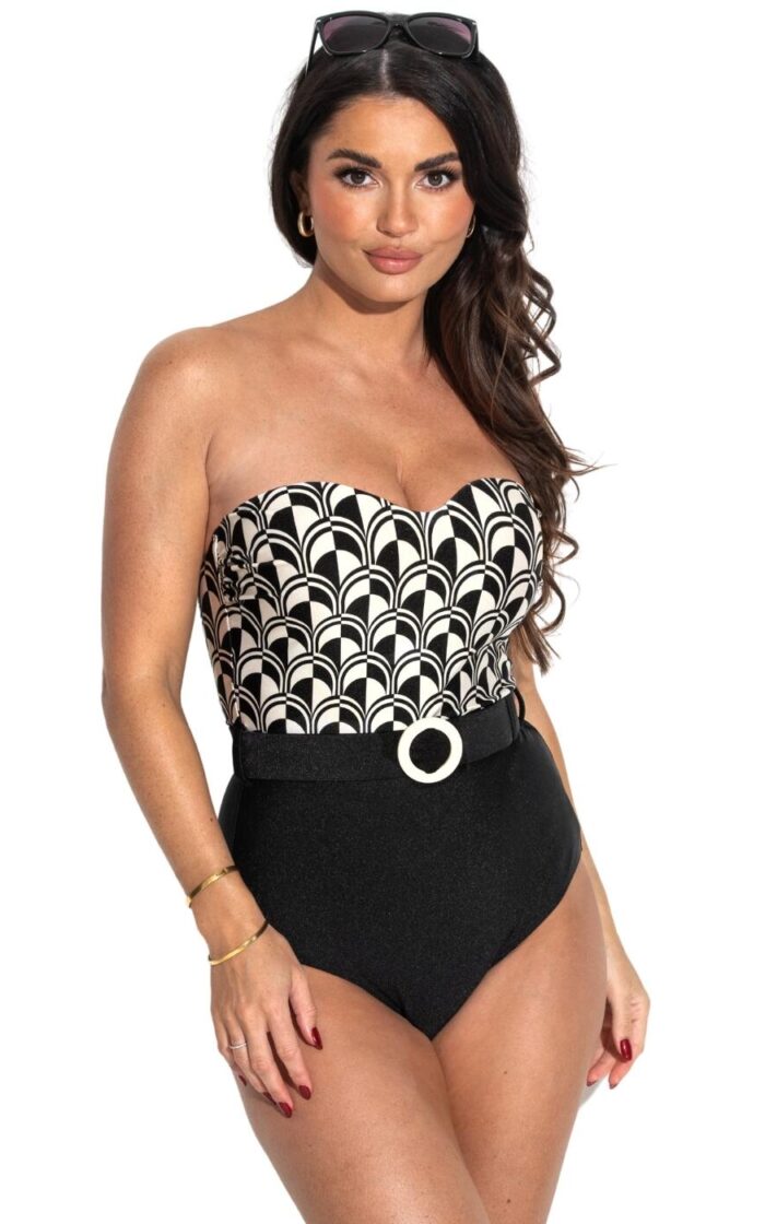 Pour Moi Casablanca Strapless Tummy Control Swimsuit - Mono - S - 10