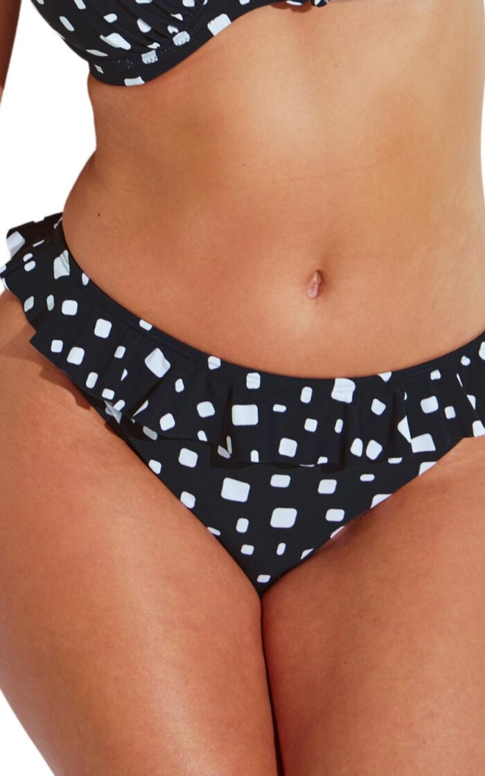 Pour Moi Cascade Bikini Brief - Black/White - S - 10