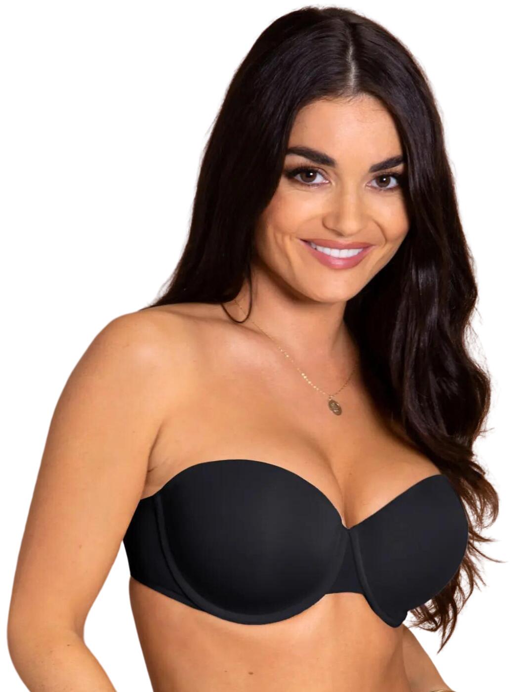 Pour Moi Definitions Push Up Strapless Bra - Black - 32A