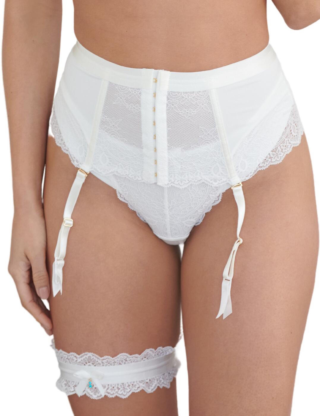 Pour Moi Divine Front Fastening Suspender - Ivory - S - 10